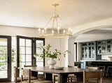 23.62 INCH Wagon Wheel Chandelier Modern Small Round Chandelier for Living Room Kitchen Island Foyer W5008P543811