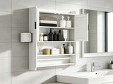 WallMounted Bathroom Storage Cabinet, Engineered Wood Wall Cabinet with Adjustable Shelf, Towel 11376310