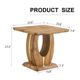 Modern Minimalist Wood Texture Sticker-Patterned MDF Square Coffee Table. Add a quiet and cozy W1151P211299