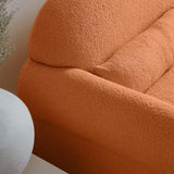modern boucle accent chair with lumbar pillow for living room W848141060