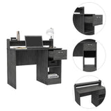 ZNTS Manaos Writing Computer Desk , Multiple Shelves, One Drawer B070P188824