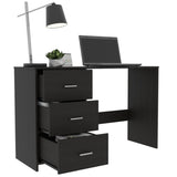 Classic 3 Drawers Writing Desk -Black B20091903