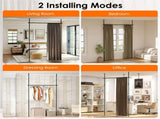 Room Divider Curtain Rod, Adjustable 28"-72"W x 4-10 ft H Heavy-Duty Partition Rod 92523090