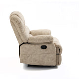 ZNTS Large Manual Recliner Chair in Fabric for Living Room, Beige W1803130582