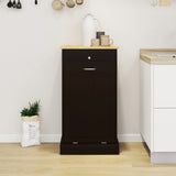 One Drawers and One-Compartment Tilt-Out Trash Cabinet Kitchen Trash Cabinet-Black W1120127325