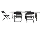 6FT Outdoor Courtyard Foldable Long Table 83891825