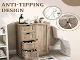 Washed gray MDF with melamine veneer, 56*30*80cm, 4 drawers, 1 door, bathroom vanity 66692170