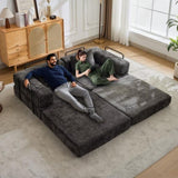 Compression Sofa,Convertible Floor Sofa Bed with Fixed-Shape Frame, Loveseats Boneless Modular 64756024