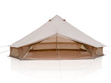 4 Season Bell Tent 16.4FT, Beige Waterproof Glamping Yurt Tent with Stove Jack, Fits 10 People W3636P456648