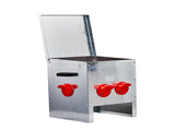 Automatic Chicken Feeder Rodent Proof, 4 Ports Large Capacity Metal Poultry Feeder with Handles and 42527286