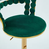 Modern Bar chair with golden color iron tube legs, soft cushions and comfortable W234P218162