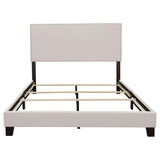 Ivory Twin Bed with Nailhead Trim B062P153537