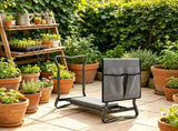 Gray Foldable Garden Kneeler and Seat Heavy Duty 2-in-1 Stool with EVA Pad and Detachable Tool 82842220