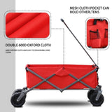 ZNTS Utility Park Garden Cart Tool Customized Color Folding Camping Trolley Outdoor Picnic Beach Wagon W32137290