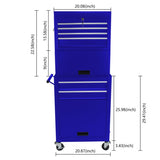 High Capacity Rolling Tool Chest with Wheels and Drawers, 6-Drawer Tool Storage Cabinet--BLUE 58027396