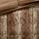 Full/Queen 4PC Faux Fur Comforter Set B03596921