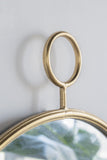 26" x 32" Circle Wall Mirror with Gold Metal Frame, Accent Mirror for Living Room, Entryway, Office W2078124344