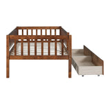 ZNTS Twin Size Daybed Wood Bed with Two Drawers, Walnut WF301864AAL