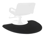 3x 4.5x 1/2" Beauty Salon Semicircle Anti-fatigue Salon Mat Black 42550201