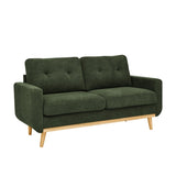 67.7" Wide Mid-Century Modern Upholstered Tufted Loveseat Sofa With Wooden Legs B343P339291