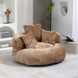COOLMORE Lazy Sofa Durable Comfort Lounger High Back Bean Bag Chair Couch With Three Pillows for W395P252063