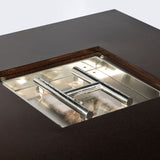 28IN Square fire pit table Propane Fire Table with Stainless steel lid W853P204429