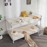Twin Size Metal Bunk Bed for Kids Teens Adults, Heavy Duty Metal Bunk Bed with Ladder & Full-Length 50825268