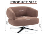Cuddle-style leisure swivel sofa chair, suitable for balconies, studies and living rooms, Red W3248P354265