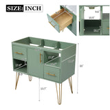 36'' Bathroom Vanity without Sink, Modern Freestanding Single Bathroom Cabinet with 2 Drawers & 2 N710P175744F