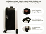 Fashion White Foldable 20in Travel Luggage Expandable 45L Capacity Hard Shell Boarding Suitcase with 11131121