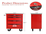 4 Drawers Multifunctional Tool Cart with Wheels,Metal Rolling Tool Cart Storage for Garage Workshop 52077062