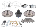 7Inch Dual Booster Front Power Disc Brake Conversion Kit Drilled & Slotted Fits for Chevy Full-Size 98366754