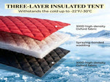 Insulated Pop-Up Ice Fishing Tent 3-4 Person Hub Style with Double Zipper Doors 88793343