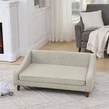 Durable Elevated Dog Sofa Bed,Pet sofa with modern irregular armrest design,Comfortable soft dog W487P266085