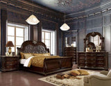 Formal Traditional 1pc Nightstand Only Brown Cherry Solid wood 3-Drawers Bedroom Furniture Genuine B011P251255