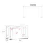 Oviedo 120 Writing Desk, White B200P286972