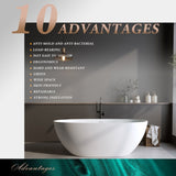 59'' Solid Surface Matte Tub, Solid Surface Soaking Tub, Stone Resin Freestanding Bathtub, Thick W2753P191209
