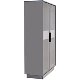 60.6'' Tall Display Cabinet with Tempered Glass Door, LED Lighting, Two Drawers, Modern Style N845P261799E