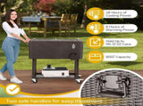 80QT Rattan Square Legs Cooler with Shelf 93465021