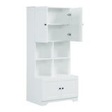 ZNTS Tall and Wide Bathroom Floor Storage Cabinet, Bathroom Storage Unit, Freestanding Cabinet with 4 92771951