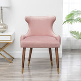 ZNTS Lindale Contemporary Velvet Upholstered Nailhead Trim Accent Chair, Pink T2574P164506