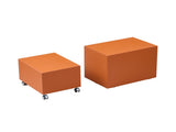 Modern Orange MDF Saddle Leather Table Two Compact Sizes, Perfect for Living Room Decor & Daily W2085P400865