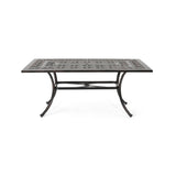 Outdoor Rectangular Cast Aluminum Dining Table, Shiny Copper 64857.00
