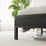 Full Size Bed Frame, Storage Headboard with Charging Station, Solid and Stable, Noise Free, No Box W840P179122
