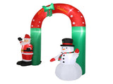 8ft with Santa Snowman 7 Lights Inflatable Festive Arch Decoration 14926679