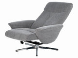 Swivel chenille Recliner with Ottoman Chair Modern Armchair Ergonomic Push Manual Reclining Footrest W1622P460966