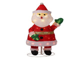 3.3FT Lighted Santa Claus Waving Hand Christmas Yard Decorations, Pre-lit Pull Up Santa with 100 15985310