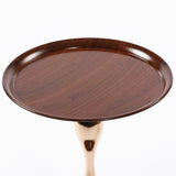 Mermaid Tail End Coffee Table Round Side Table, Modern Metal Pedestal Table, Minimalist Accent Table W2664P232833