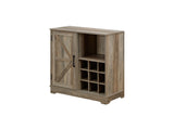 Wine Bar Cabinet for Liquor and Glasses, Farmhouse Coffee Bar, Cabinet with Wine Rack Barn Door W1758P210362