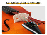 Brand new 4/4 acoustic matte tiger stripe violin set includes phonetic symbols sticker, tuner, 31801211
